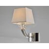 NEWPORT 11400 Бра, [Nickel Clear crystal Shade white L15*H26*Sp26 cm E14 1*60W]
