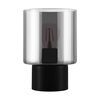 33984 Настольная лампа GOROSIBA, 1Х60W, E27, H220, Ø150, основание: Ø100, сталь/стекло, черный/черны