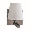 Бра Mantra Bahia [WALL LAMP 2L  SATIN NICKEL + WHITE SHADE]