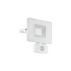 Ландшафтный светод. спот FAEDO 3 c датч. дв-я, [20W (LED), 1800lm, L130, H140, алюм., белый/стекло, нейтр. Свет]
