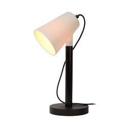 BRYTON Lampe de table E14/25W Black Porcelaine/woo