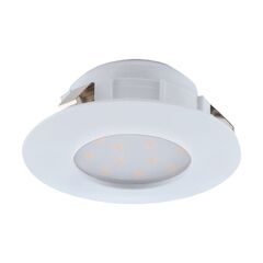 Светодиод. встраиваемый светильник PINEDA, [1х6W(LED), 78, IP44, пластик, белый]