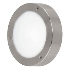Уличный светодиодный светильник настенно-потол. VENTO 2 [1х5,4W(LED), ?185, нерж. cталь/ пластик,  белый]