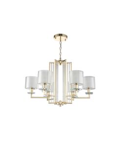 NICOLAS SP-PL6 GOLD/WHITE CRYSTAL LUX Люстра
