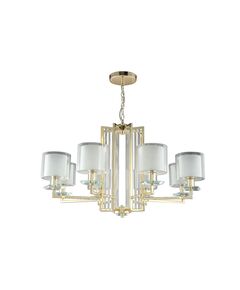 NICOLAS SP-PL8 GOLD/WHITE CRYSTAL LUX Люстра