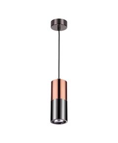 ODEON LIGHT подвесной светильник черный с медью/металл [GU10x1 50Вт D63xH1200]