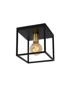 RUBEN Ceiling light 1x E27 40W Black/Satin Brass