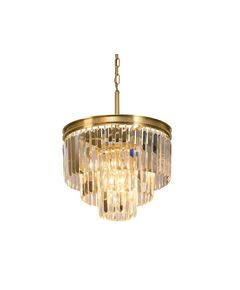 NEWPORT 31100 [brass , Подвесной светильник, Brass Clear crystal D40*H32/132 cm E14 6*60W]