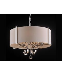 NEWPORT 31300 [Подвесной светильник, Nickel Clear crystal Shade beige D64*H43/163 сm Е14 8*60W]