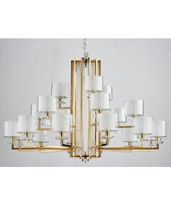 NEWPORT 4400 4412+6+3/C gold , Люстра, Gold Clear crystal Clear glass D130*H86 cm E14 21*60W + LED 2