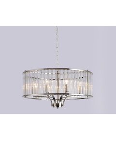 NEWPORT 12300 [Подвесной светильник, Nickel Clear crystal D60*H30/130 cm Е14 8*40W]