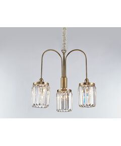 NEWPORT 4500 4503/C gold , Люстра, Gold Clear glass D50*H45 cm E14 3*60W