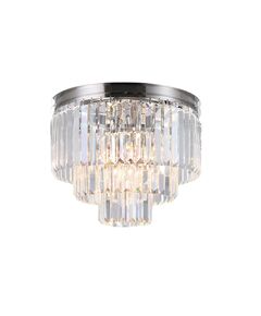 NEWPORT 31100 31106/PL nickel , Потолочный светильник, Nickel Clear crystal D40*H32 cm E14 6*60W