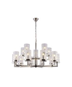 NEWPORT 65000 65010+5/C , Люстра, Polished nickel Clear glass D97.3*H55/205 cm E14 15*60W