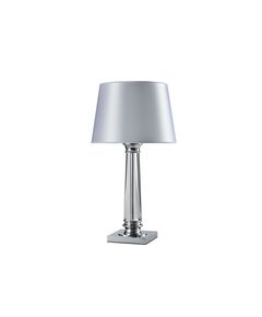 NEWPORT 7900 [Настольная лампа, Chrome Glass clear White shade D38*H72 cm E27 1*40W]