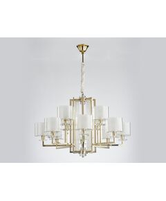 NEWPORT 4400 4408+4/C gold , Люстра, Gold Clear crystal Clear glass D91*H57 cm E14 12*60W+ LED 2*5W