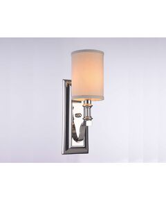 NEWPORT  Бра 3140 [Nickel Clear crystal Shade beige L11.5*H40*Sp18 сm Е14 1*60W]