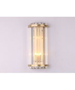 NEWPORT 10240 10243/A , Бра, Brushed brass Clear crystal L16*H35*Sp10 cm G9 4*60W
