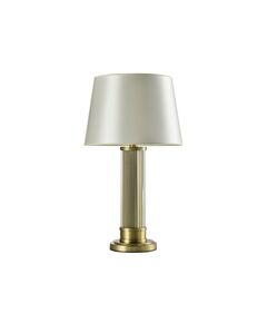 NEWPORT  Настольная лампа 3290 [Matt brass Clear glass Shade beige D37*Н65 см E27 1*60W]