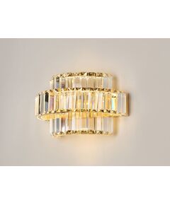 NEWPORT 8440 8443/A gold , Бра, Gold Clear crystal L30*H20*Sp19 cm LED 21W 3000K 2310Lm