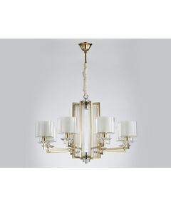 NEWPORT 4400 4408+1/C gold , Люстра, Gold Clear crystal Clear glass D87*H53 cm E14 8*60W+ LED 2*5W