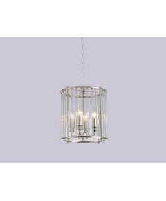 NEWPORT 12300 [Подвесной светильник, Nickel Clear crystal D30*H33/133 cm Е14 4*40W]