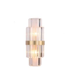 NEWPORT 10240 10244/A , Бра, Brushed brass Clear crystal L22*H55*Sp12 cm E14 2*60W