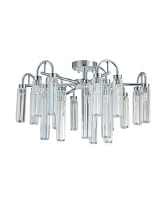 NEWPORT 4520 4526+3/PL chrome , Потолочный светильник, Chrome Clear crystal D72*H40 cm G9 18*60W