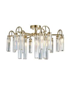 NEWPORT 4520 4526+3/PL gold , Потолочный светильник, Gold Clear crystal D72*H40 cm G9 18*60W