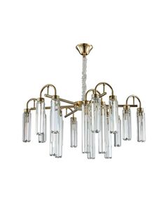 NEWPORT 4520 4526+3/C gold , Люстра, Gold Clear crystal D72*H40 cm G9 18*60W