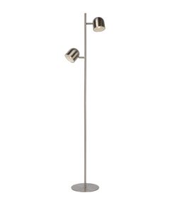 SKANSKA-LED Floor Lamp 2x5W H141cm Satin chrome