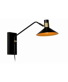 PEPIJN Wall Light 1xE14 Black/Gold