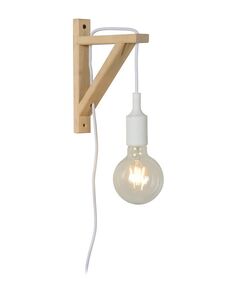 FIX Wall Light E27 excl. H22cm Wood/ White