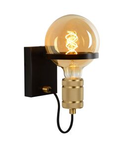 OTTELIEN Wall light E27/60W Matt Black/Matt Gold