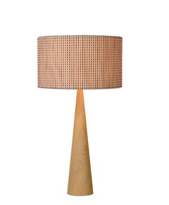 CONOS Table Lamp E27 H65 D35cm Wood/Shade Brown