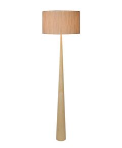 CONOS Floor Lamp E27 H177 D48cm Wood/Shade Brown
