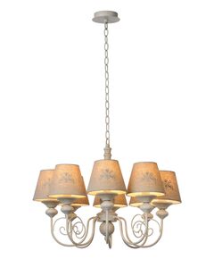 ROBIN Chandelier 8xE14 Shade Linen/Taupe
