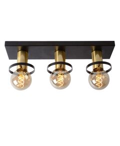 ANAKA Ceiling light 3x E27/60W Black/Satin Brass