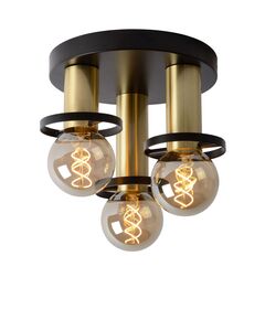 ANAKA Ceiling light 3x E27/60W Ø 30cm Black/Satin