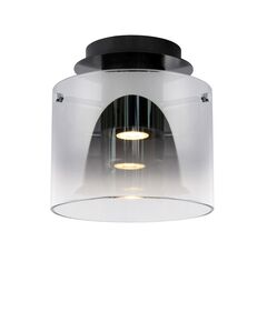 OWINO Ceiling Light GU10 LED Ø 20cm Black/Smoke Gl