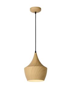 WOODY Pendant E27 D24 H30cm Clear Wood