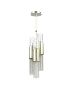 Подвесной светильник Odeon Light Perla [серебристый/стекло/металл.цепочки Подвес G9 6*5W 220V PERLA]