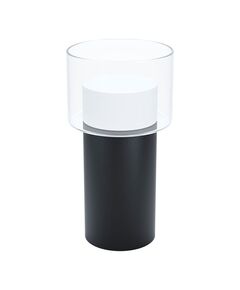 Настольная лампа MOLINEROS, 1x5W(GU10-LED), сталь, черный/стекло, пластик, прозрачн., белый