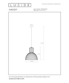 GASSET Pendant 1xE27 Brown