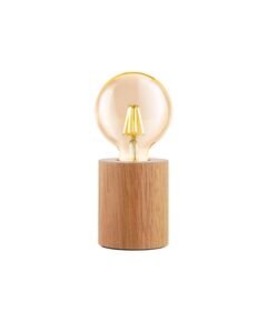 99079 Настольная лампа TURIALDO, 1x28W(E27), дерево, коричневый