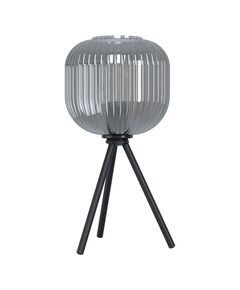 Настольная лампа MANTUNALLE 1, 1х40W (E27), Ø200, H400, осн. Ø220, сталь, черный/стекло с напы