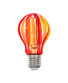 (ПРОМО) 12568 Лампа светодиодная A60, 1x6,5W(E27), 2700K, 500lm, красн, оранж