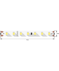 (((Lumker) Лента светодиодная LUMKER, 2835, 98 LED/м, 10 Вт/м, 24В, IP33, Теплый белый (3000K) LK2H9