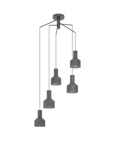 99553 Подвесной потолочный светильник (люстра) CASIBARE, 5x40W, E27, H1500, Ø710, сталь, черный