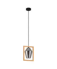 99701 Подвесной потолочный светильник (люстра) VIGLIONI, 1x40W, E27, L230, B165, H1100, сталь/дерево